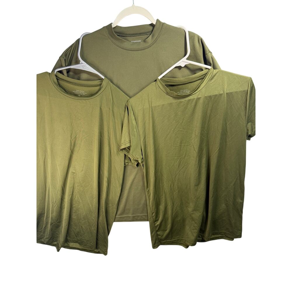 3-Piece Military Tactical Performance Shirt Bundle Medium Olive Green Dri-Duke